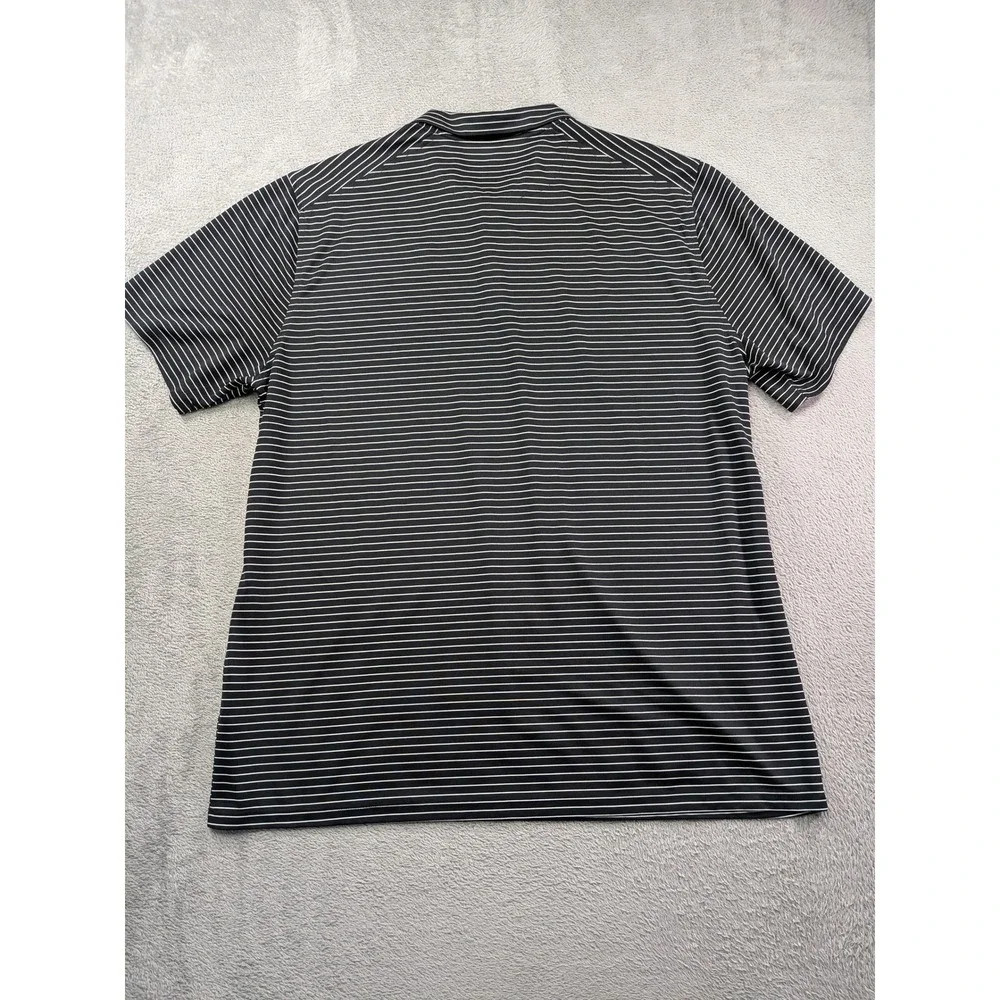 Nike Golf Dri-FIT Polo Shirt Mens XL Black White Striped AJ5482-010 Short Sleeve